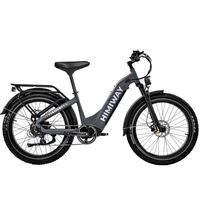Himiway D5 Zebra Step-Thru Bicicleta Eléctrica - Potencia 250W | Batería 20Ah | Velocidad 15.5mph | Autonomía 80mi