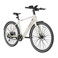 Heybike EC1 Bicicleta Eléctrica | Solución Urbana | 250W (350W Pico) Potencia | 15.5mph Velocidad | Batería 10Ah | 62mi Rango | Diseño de Cuadro Alto | Transporte Moderno de Ciudad