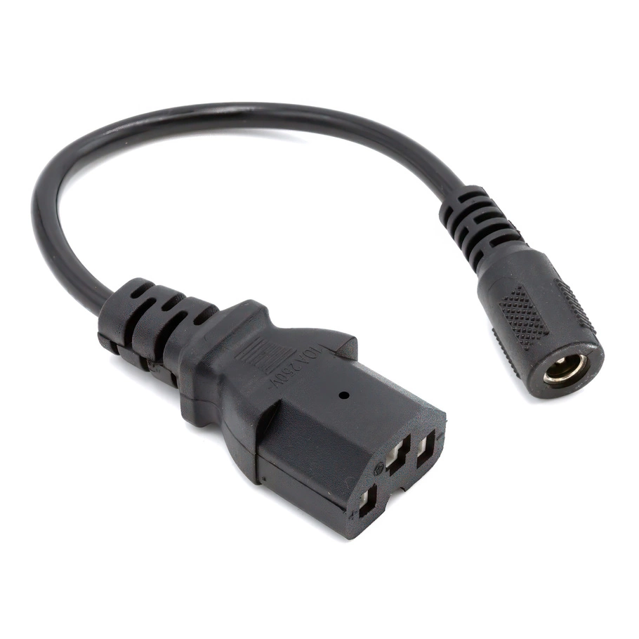 Adaptador CC 2,1 mm x 5,5 mm a IEC C13
