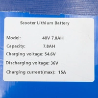 Batería 48V 7.8Ah Litio Plana 8Tev