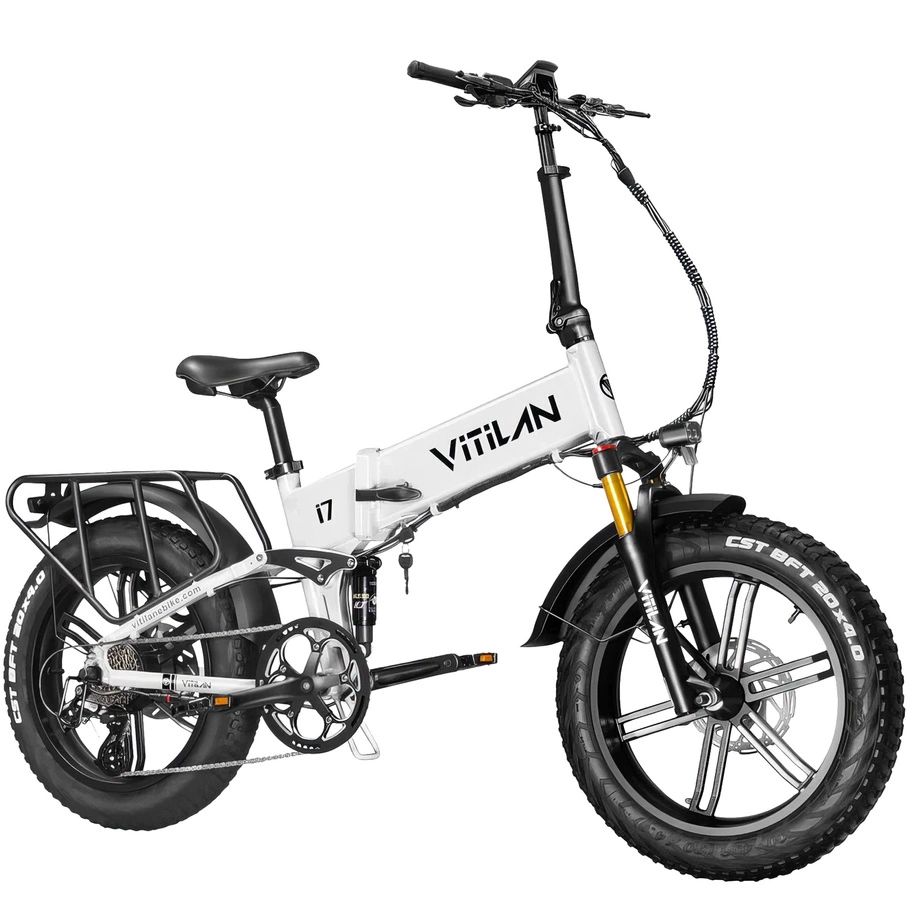 I7 Pro 3.0 Bicicleta Eléctrica Plegable - 1200W Potencia | Batería 20Ah | Velocidad 28mph | Autonomía 65mi