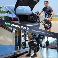 isinwheel CityGlide U1 Bicicleta Eléctrica Plegable - Potencia 500W | Batería 7.8Ah | Velocidad 20mph | Autonomía 28mi