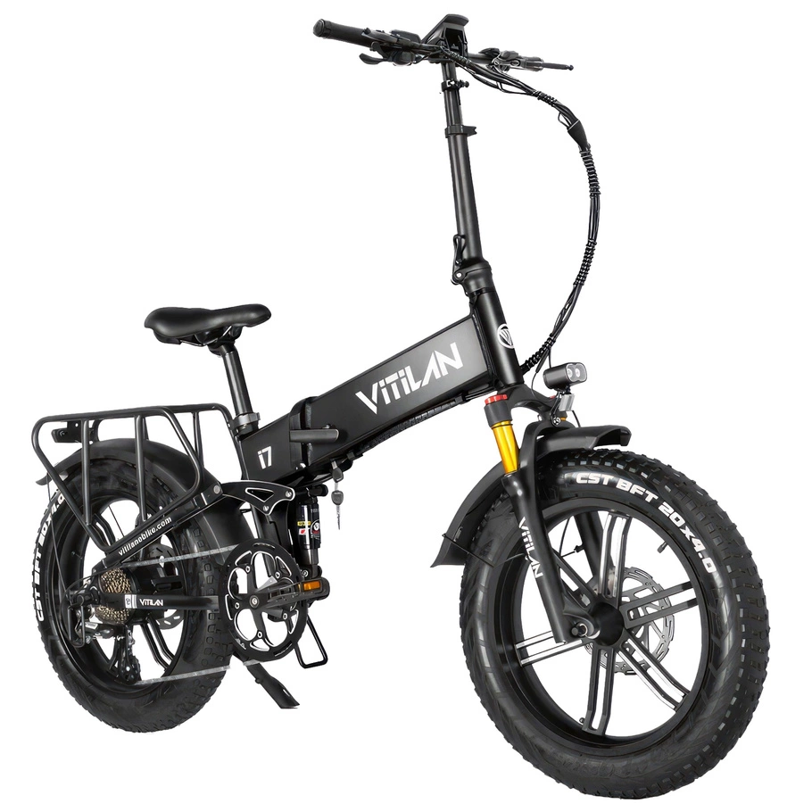 I7 Pro 3.0 Bicicleta Eléctrica Plegable - 1200W Potencia | Batería 20Ah | Velocidad 28mph | Autonomía 65mi