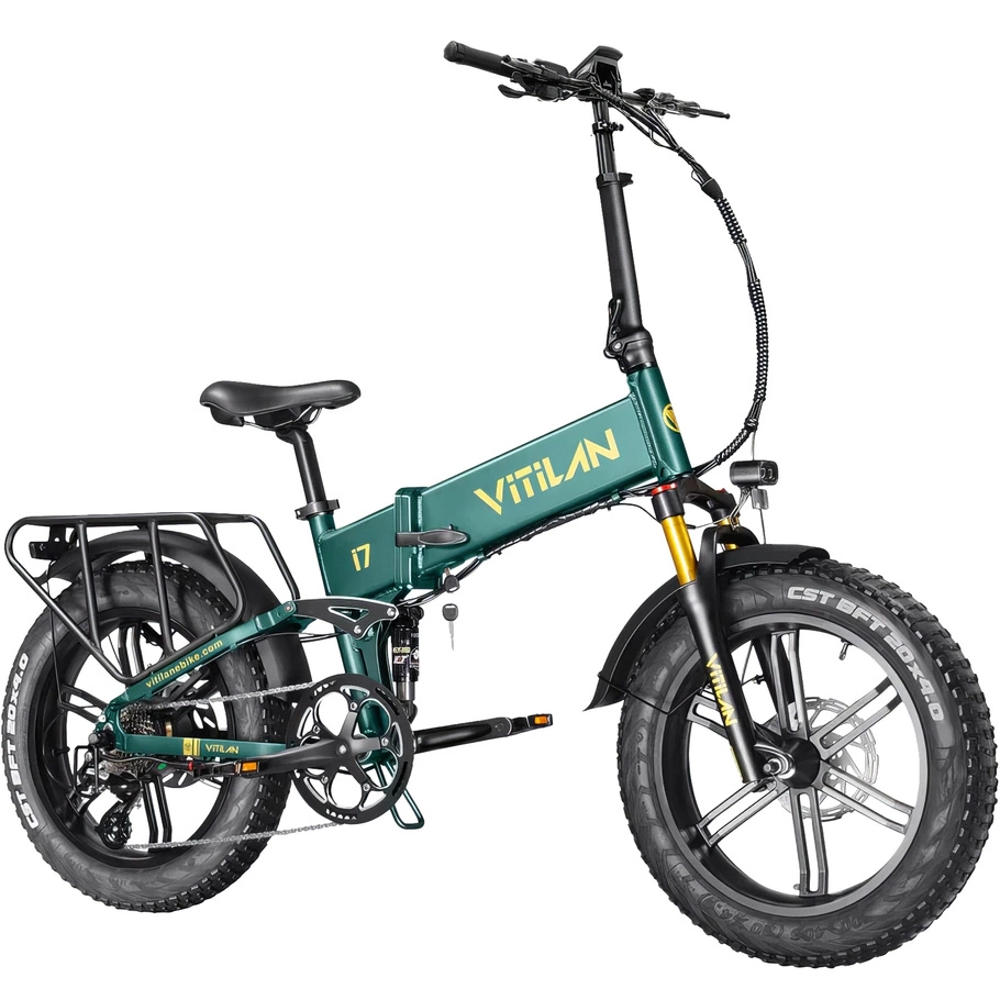 I7 Pro 3.0 Bicicleta Eléctrica Plegable - 1200W Potencia | Batería 20Ah | Velocidad 28mph | Autonomía 65mi