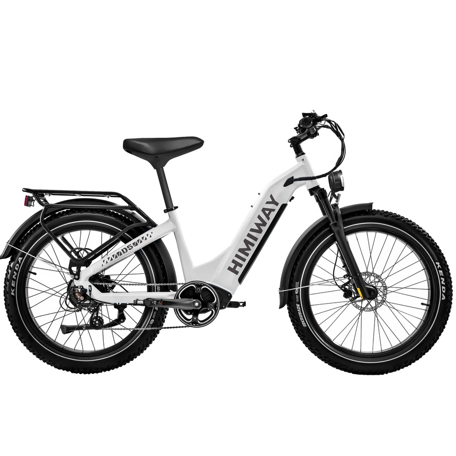 Himiway D5 Zebra Step-Thru Bicicleta Eléctrica - Potencia 250W | Batería 20Ah | Velocidad 15.5mph | Autonomía 80mi