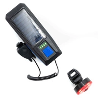 Luz Delantera Led Bocina Luz Trasera Panel Solar