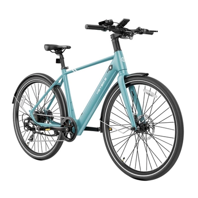 Heybike EC1 Bicicleta Eléctrica | Solución Urbana | 250W (350W Pico) Potencia | 15.5mph Velocidad | Batería 10Ah | 62mi Rango | Diseño de Cuadro Alto | Transporte Moderno de Ciudad