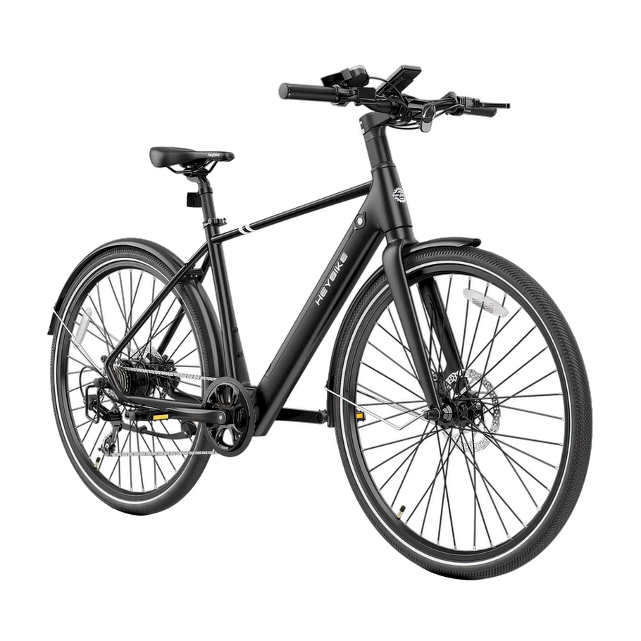 Heybike EC1 Bicicleta Eléctrica | Solución Urbana | 250W (350W Pico) Potencia | 15.5mph Velocidad | Batería 10Ah | 62mi Rango | Diseño de Cuadro Alto | Transporte Moderno de Ciudad