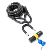 Cable Blindado 2m x 15mm Candado Mini Grillete Oxford Barrera Ebike Scooter