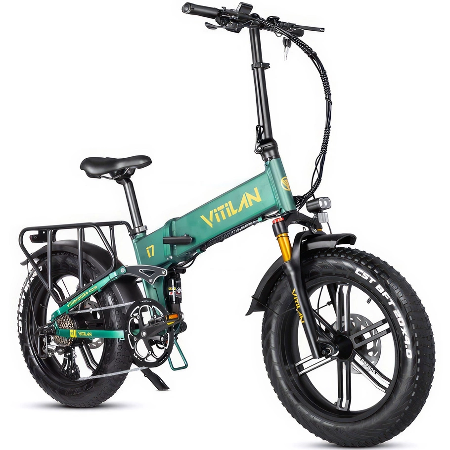 Bicicleta Eléctrica Plegable Vitilan I7 Pro 3.0 - 750W Potencia | Batería 16Ah | Velocidad 28mph | Autonomía 55mi