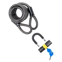 Cable Blindado 2m x 15mm Candado Mini Grillete Oxford Barrera Ebike Scooter