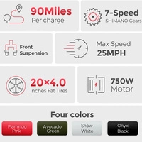 ENGWE L20 Bicicleta Eléctrica - 750W Potencia | Batería 13Ah | Velocidad 25mph | Autonomía 90mi