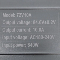 Cargador GX16 72V 84V Cargador rápido 2A 3A 4A 5A 8A 10A