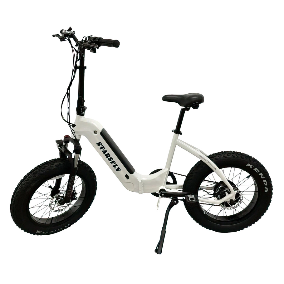 Starsfly Step-Through Bicicleta Eléctrica | 500W (750W Pico) Potencia | 21mph Velocidad | 13Ah Batería | 37mi Rango | Plegable Fat Tire